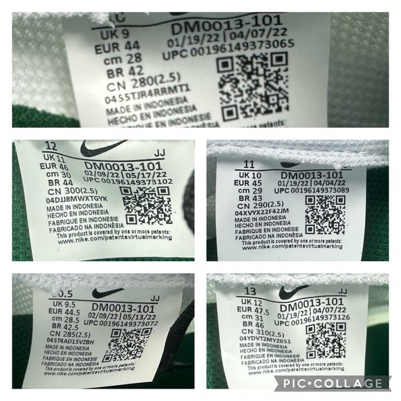 NIKE Air Max DAWN Men's Shoe White/Gorge Green-Black-University Gold DM0013 101 - Picture 12 of 12